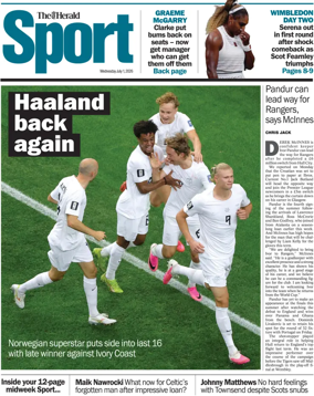 Cover of Herald Sport