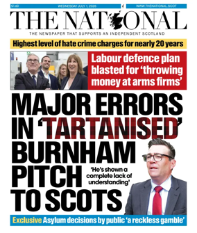 Cover of The National (Scotland)