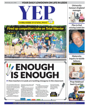 Cover of Yorkshire Evening Post