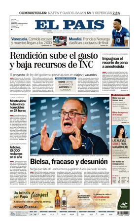 Cover of El Pais (Uruguay)