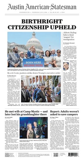 Cover of Austin American-Statesman