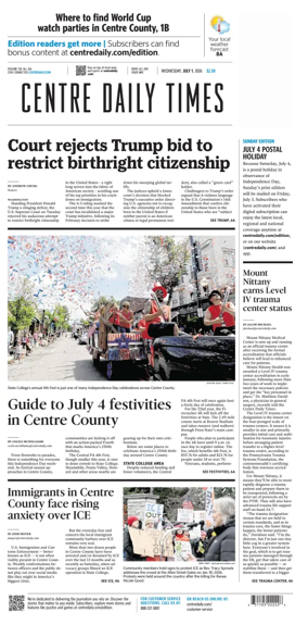 Cover of Centre Daily Times