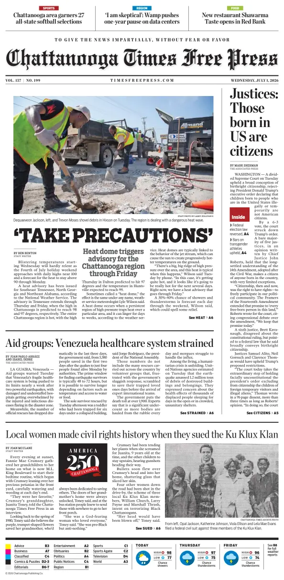 Cover of Chattanooga Times Free Press