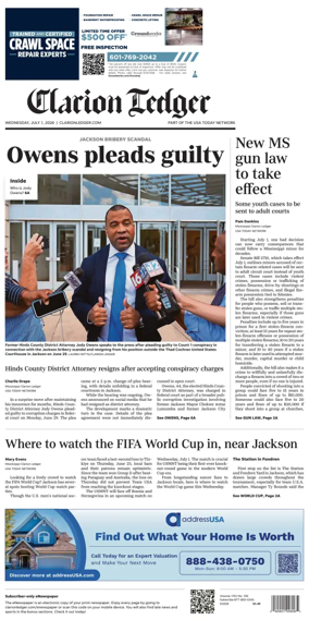 Cover of Clarion Ledger