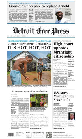 Cover of Detroit Free Press