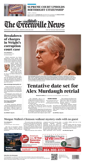 Cover of The Greenville News