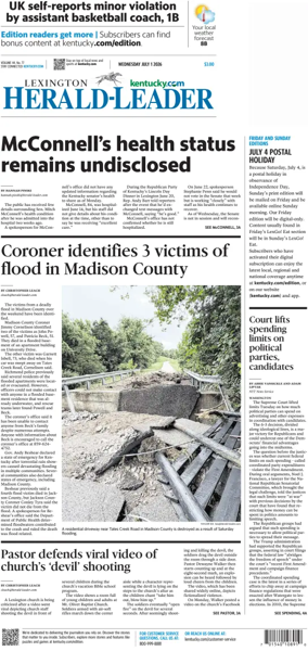 Cover of Lexington Herald-Leader