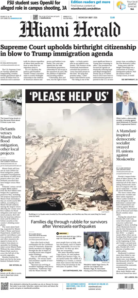 Cover of Miami Herald