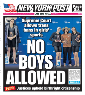 Cover of New York Post
