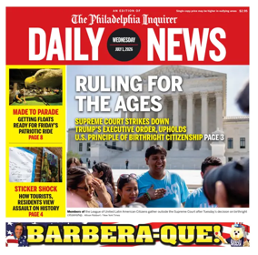 Cover of Philadelphia Daily News