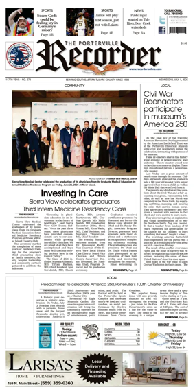 Cover of Porterville Recorder