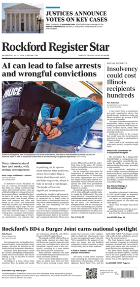 Cover of Rockford Register Star