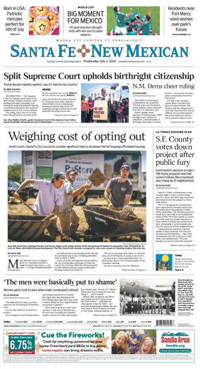 Cover of Santa Fe New Mexican