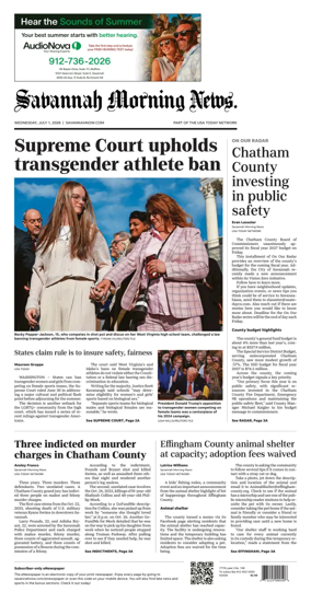 Cover of Savannah Morning News