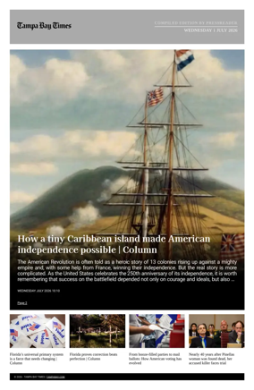 Cover of Tampa Bay Times TFP