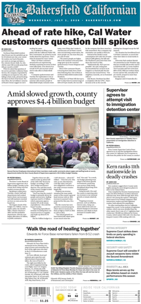 Cover of The Bakersfield Californian