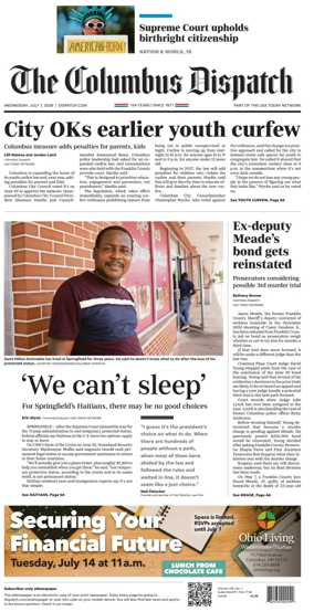 Cover of The Columbus Dispatch