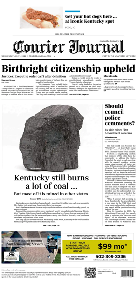 Cover of The Courier-Journal (Louisville)