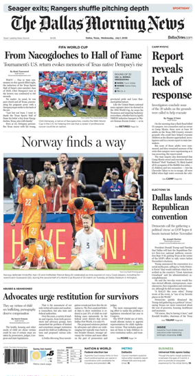 Cover of The Dallas Morning News