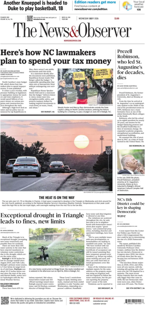 Cover of The News & Observer