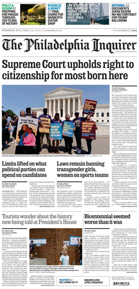 Cover of The Philadelphia Inquirer