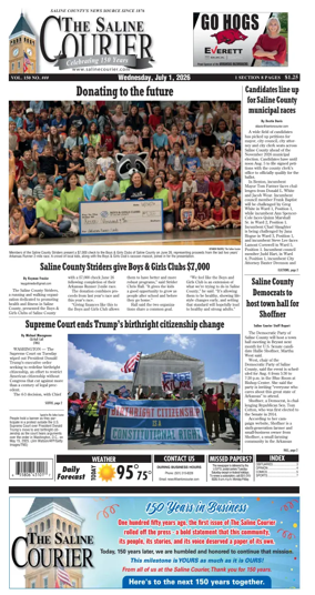 Cover of The Saline Courier