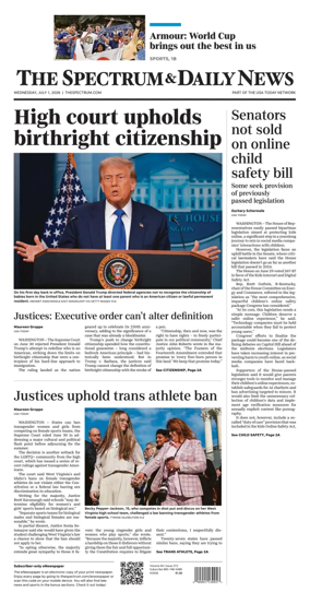 Cover of The Spectrum & Daily News