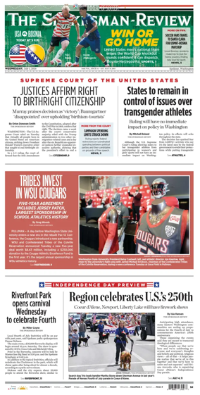 Cover of The Spokesman-Review (Spokane)