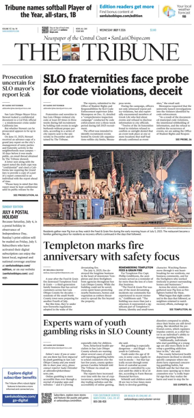 Cover of The Tribune (SLO)