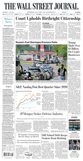 Cover of The Wall Street Journal