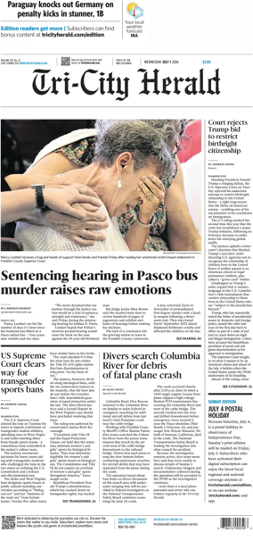 Cover of Tri-City Herald