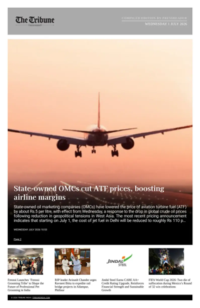 Cover of Tribune India - Compiled Edition
