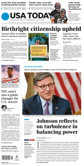 Cover of USA TODAY US Edition