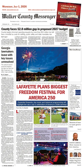 Cover of Walker County Messenger