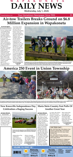 Cover of Wapakoneta Daily News