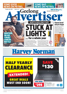 Cover of Geelong Advertiser
