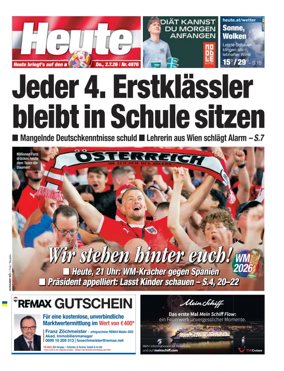 Cover of Heute - Niederosterreich Ausgabe