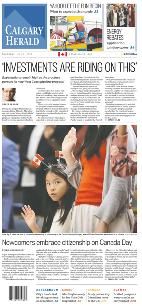 Cover of Calgary Herald