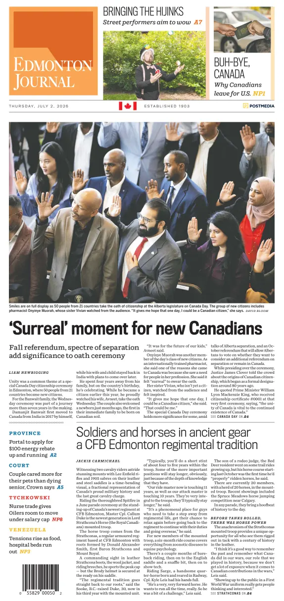Cover of Edmonton Journal