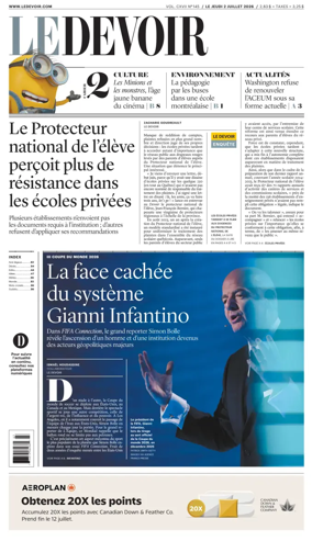 Cover of Le Devoir