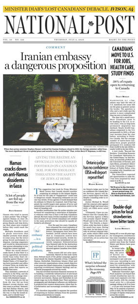 Cover of National Post - (Latest Edition)