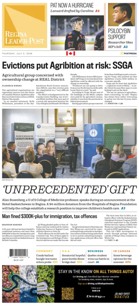 Cover of Regina Leader-Post