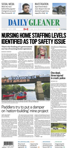 Cover of The Daily Gleaner