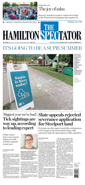 Cover of The Hamilton Spectator