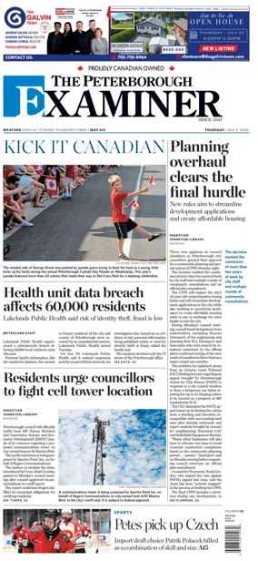 Cover of The Peterborough Examiner