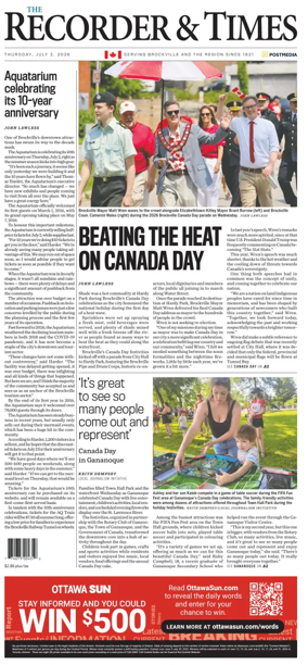 Cover of The Recorder & Times (Brockville)