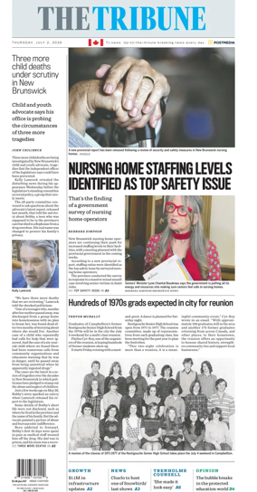 Cover of The Tribune (New Brunswick)