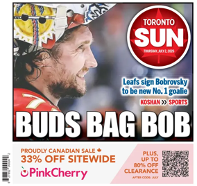 Cover of Toronto Sun