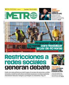 Cover of Publimetro Chile