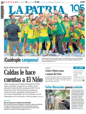 Cover of La Patria (Colombia)